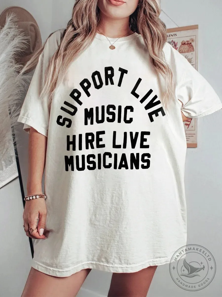 Support Live Music Hire Live Musicians Vintage T-Shirt