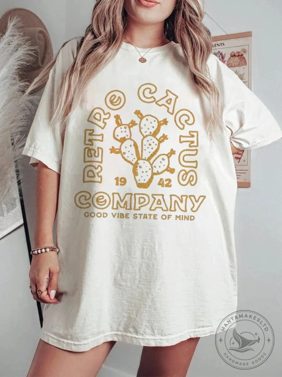 Retro Cactus Company Good Vibe State of Mind Vintage T-Shirt